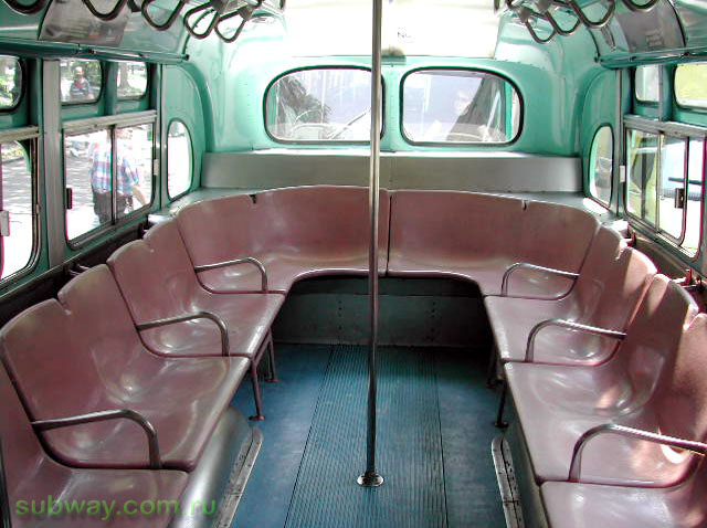 Interior photo of NYC Bus Number 9098